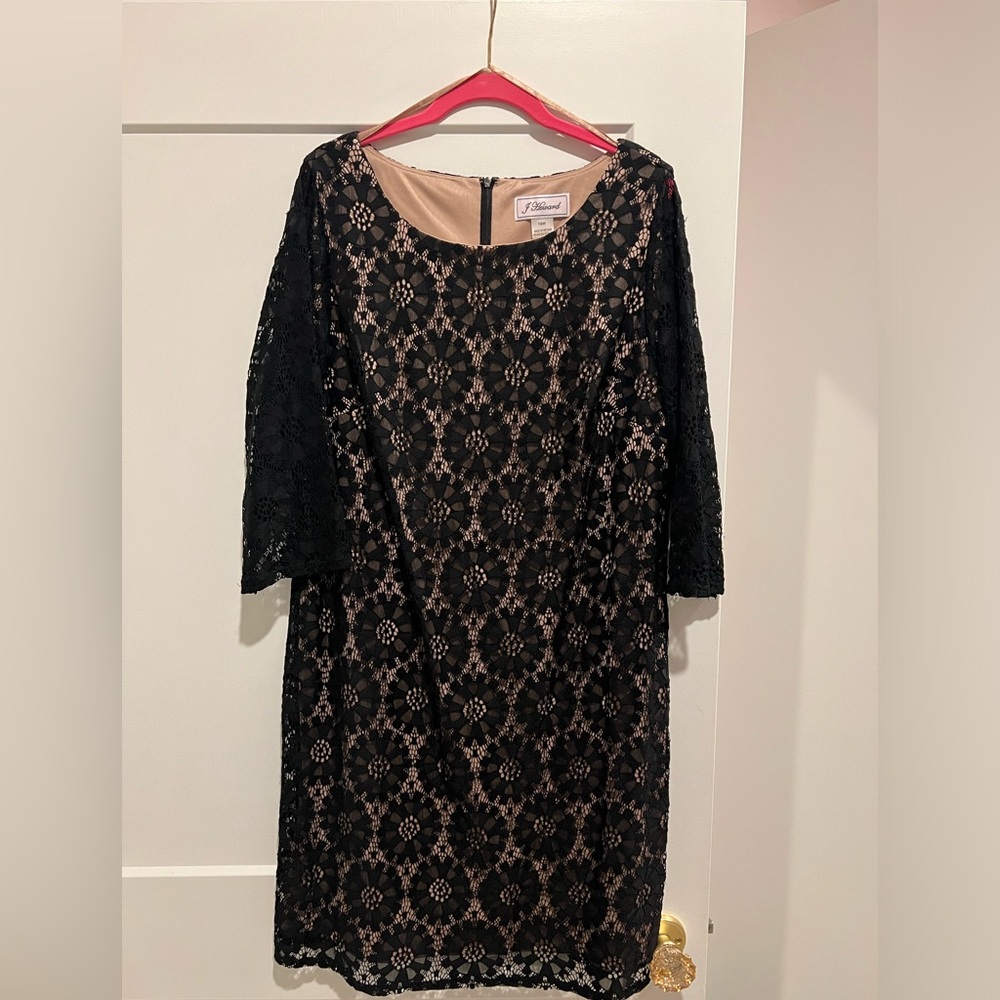 J.Howard Black Lace women’s size 16W dress